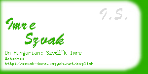 imre szvak business card